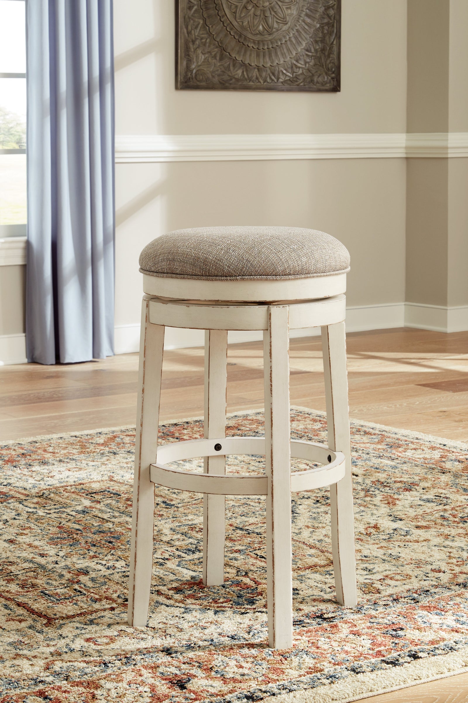 Realyn Chipped White Bar Height Stool