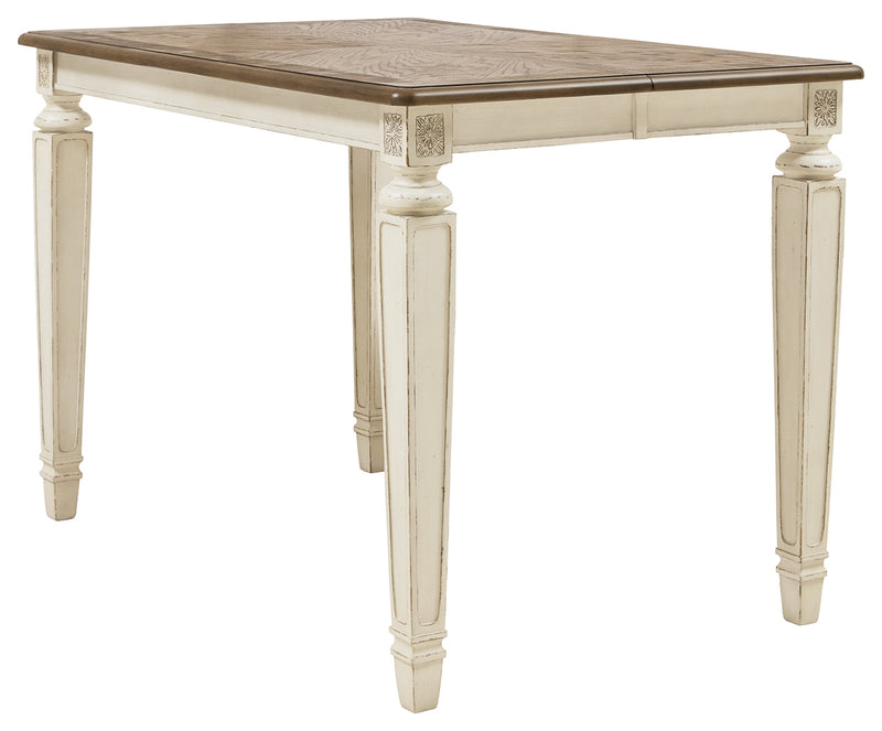 Realyn Two-Tone Counter Height Dining Table And 6 Barstools