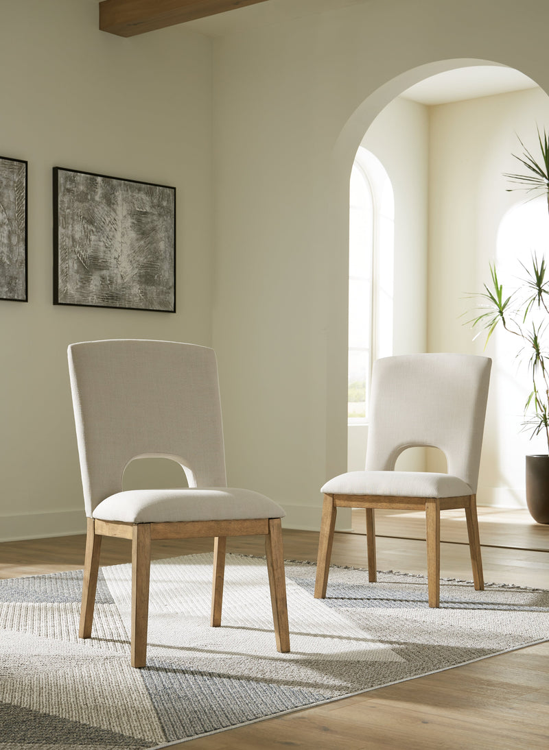 Dakmore Linen Brown Dining Chair