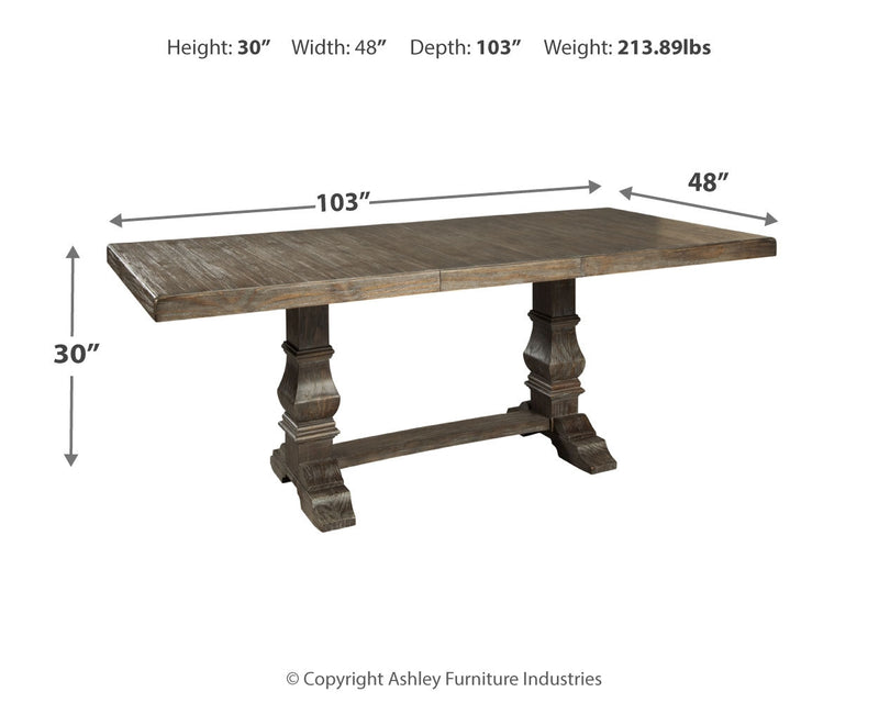 Wyndahl Rustic Brown Dining Table