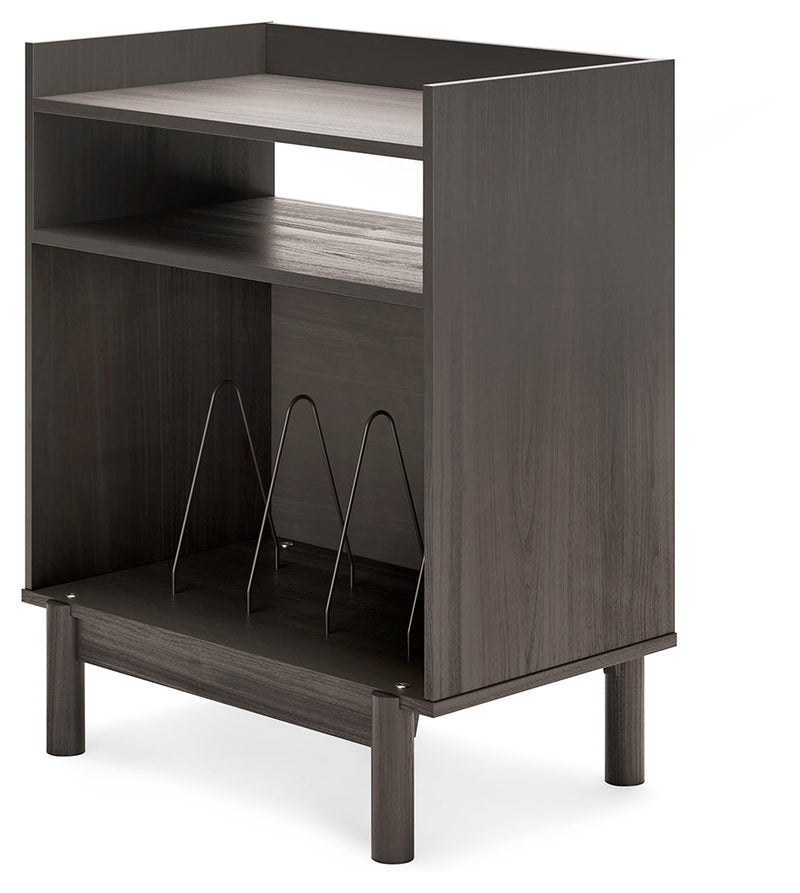 Brymont Dark Gray Turntable Accent Console