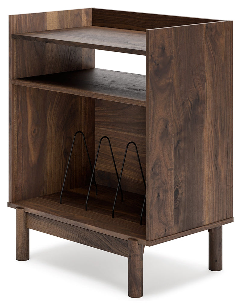 Calverson Mocha Turntable Accent Console