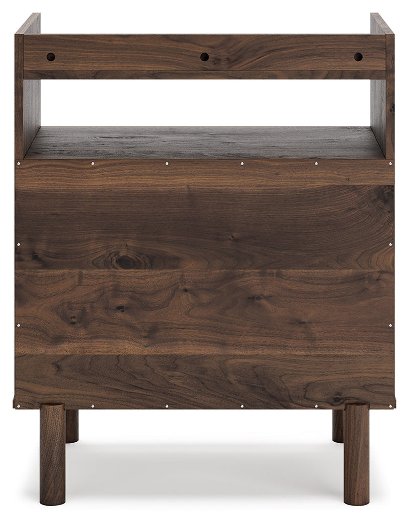 Calverson Mocha Turntable Accent Console