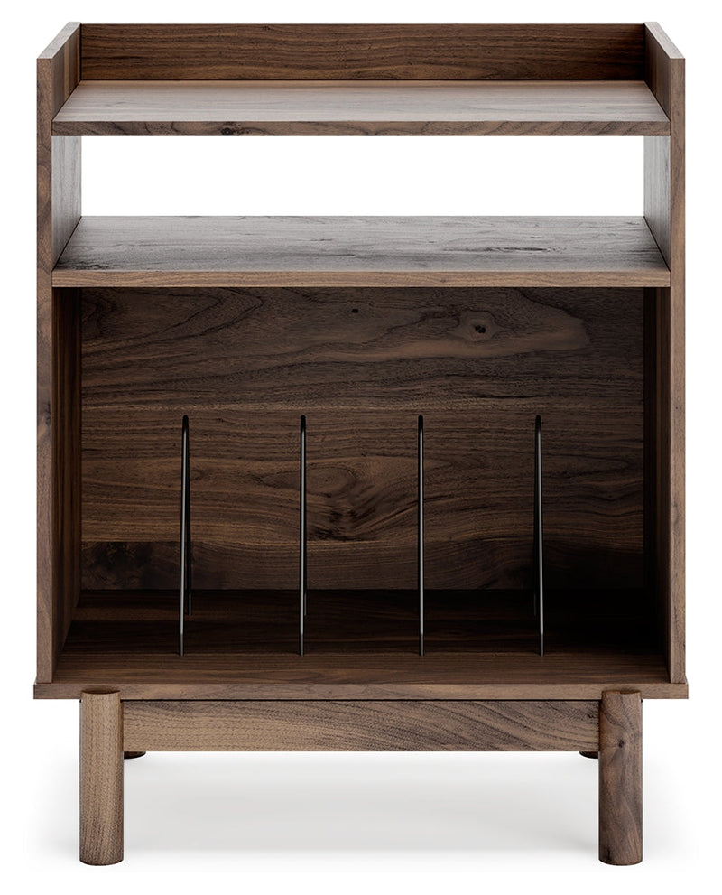 Calverson Mocha Turntable Accent Console