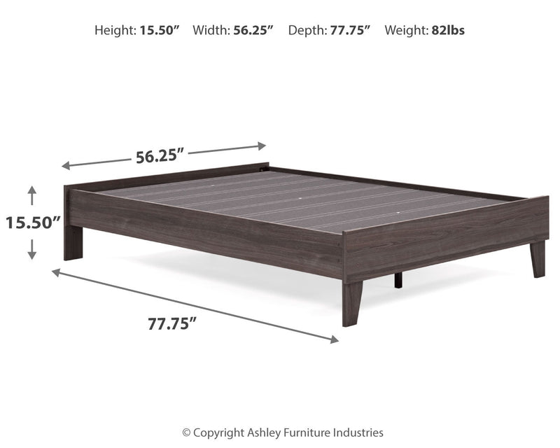 Brymont Dark Gray Full Platform Bed