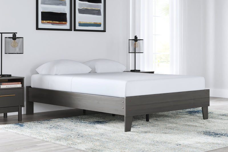 Brymont Dark Gray Full Platform Bed