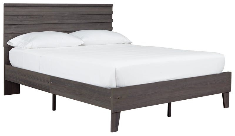 Brymont Dark Gray Full Panel Platform Bed