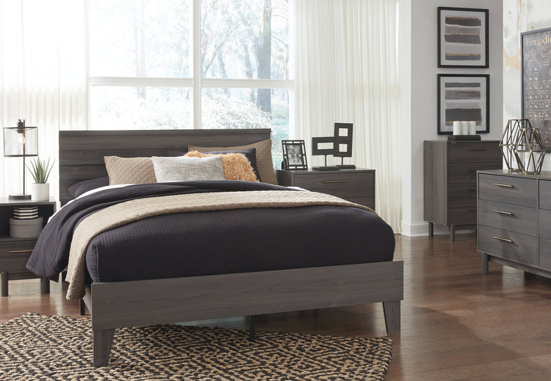 Brymont Dark Gray Full Panel Platform Bed