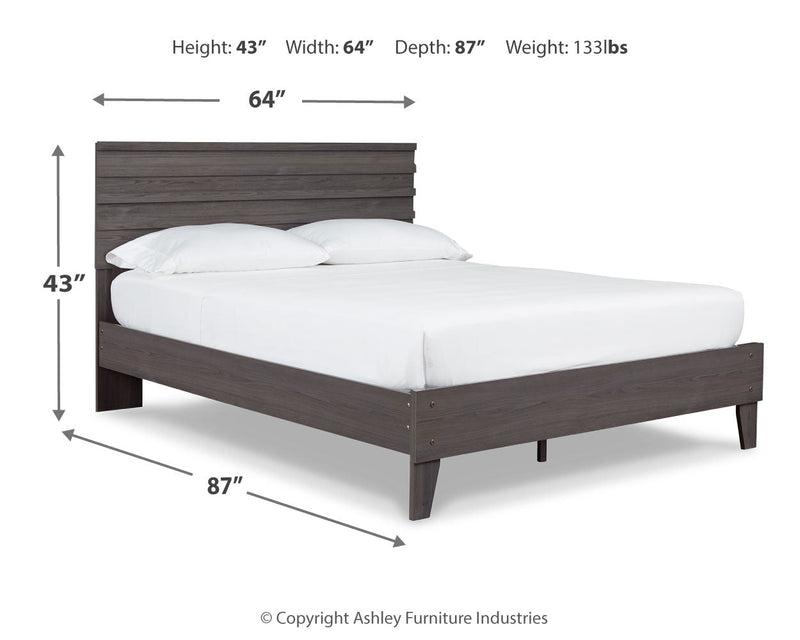 Brymont Dark Gray Queen Panel Platform Bed