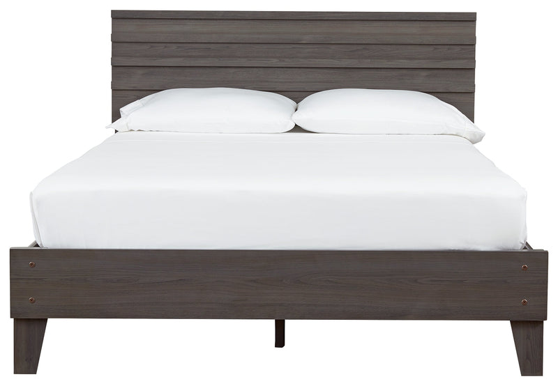 Brymont Dark Gray Queen Panel Platform Bed