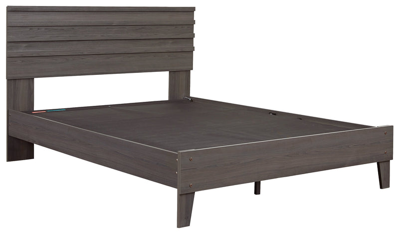 Brymont Dark Gray Queen Panel Platform Bed