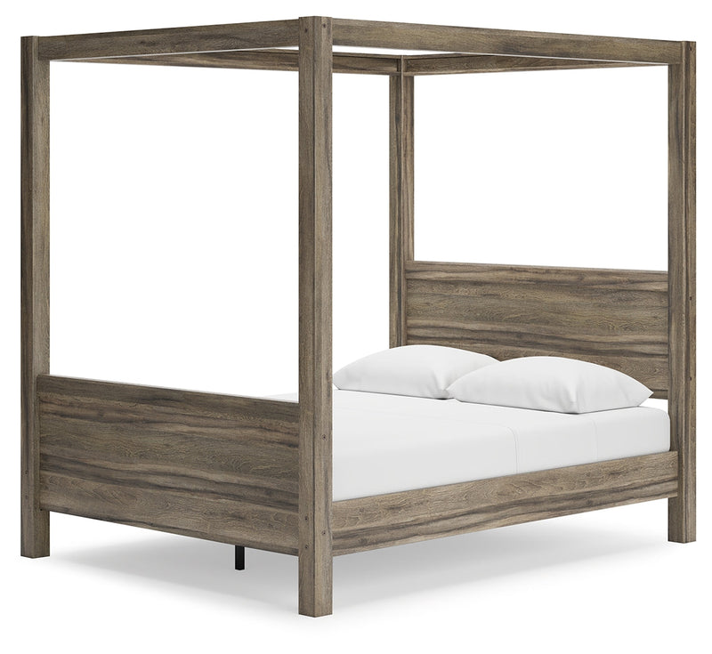 Shallifer Brown Queen Canopy Bed