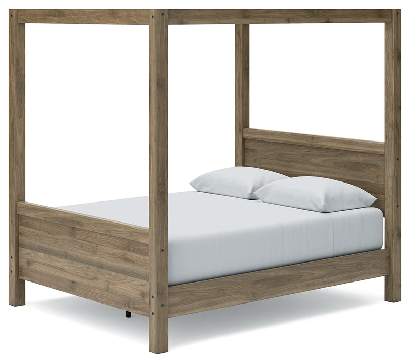 Aprilyn Honey Queen Canopy Bed