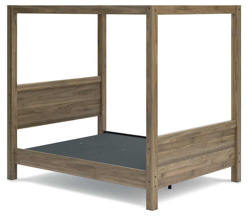 Aprilyn Honey Queen Canopy Bed