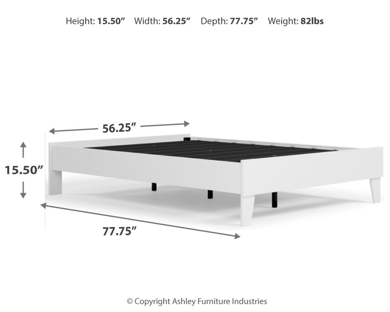 Piperton White Full Platform Bed