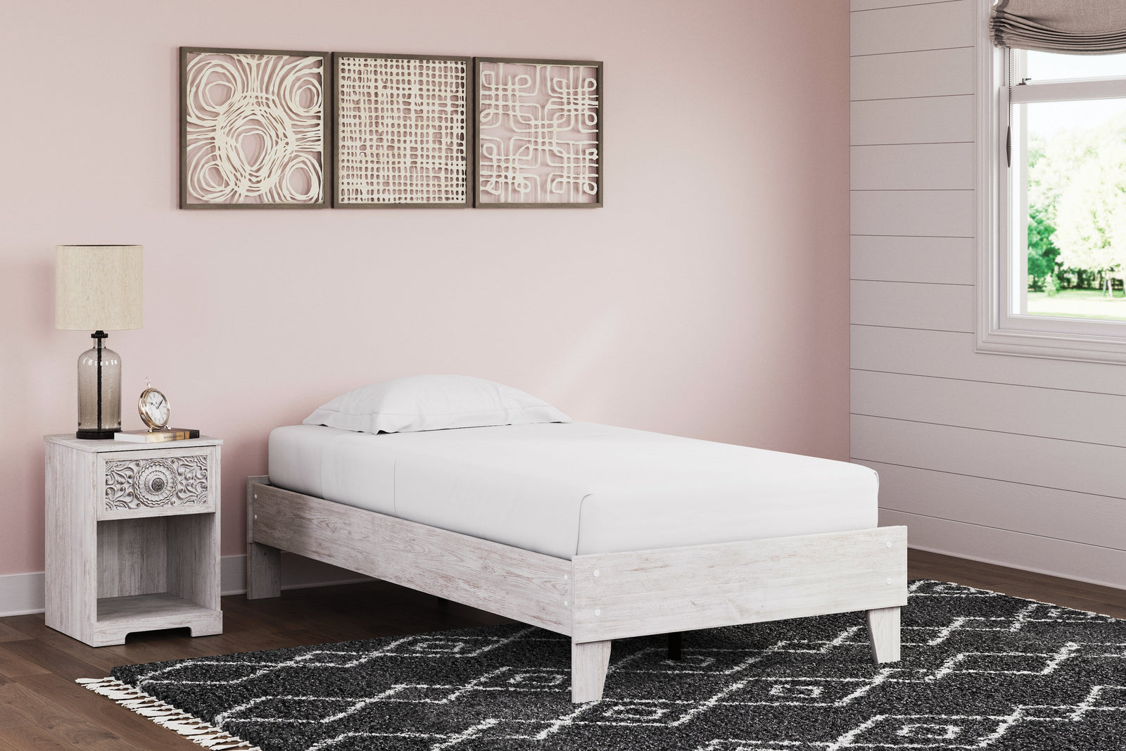 Paxberry Two-Tone Twin Platform Bed