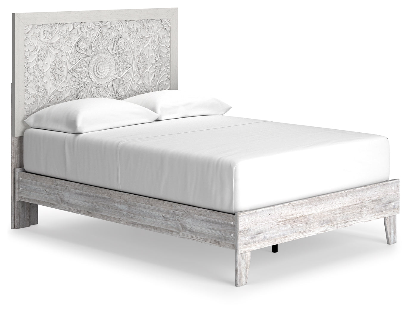 Paxberry Whitewash Full Panel Platform Bed