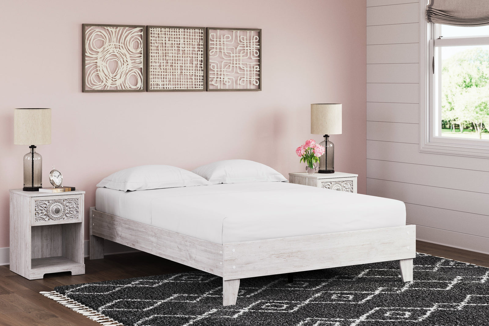 Paxberry Two-Tone Full Platform Bed