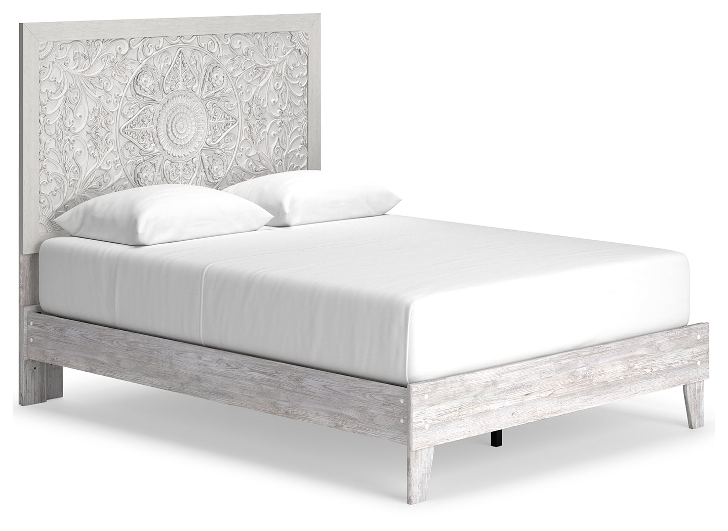 Paxberry Whitewash Queen Panel Platform Bed