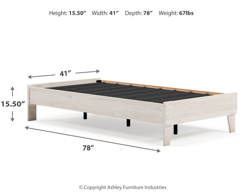 Socalle Light Natural Twin Platform Bed