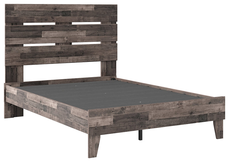 Neilsville Whitewash Full Panel Platform Bed