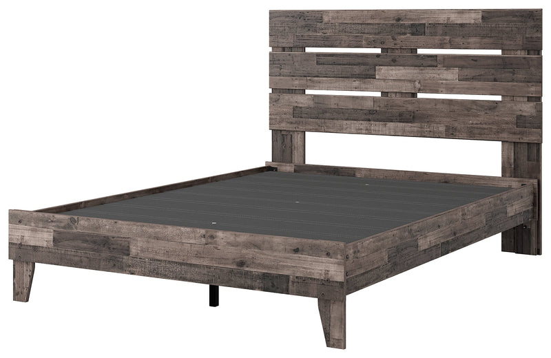 Neilsville Multi Gray Queen Panel Platform Bed