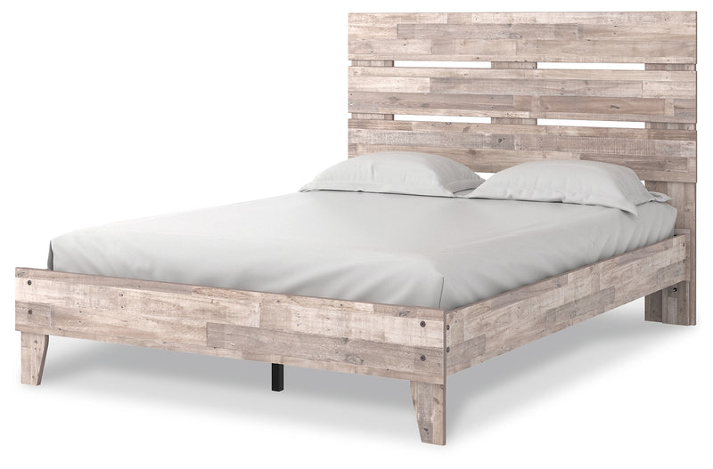 Neilsville Whitewash Queen Panel Platform Bed