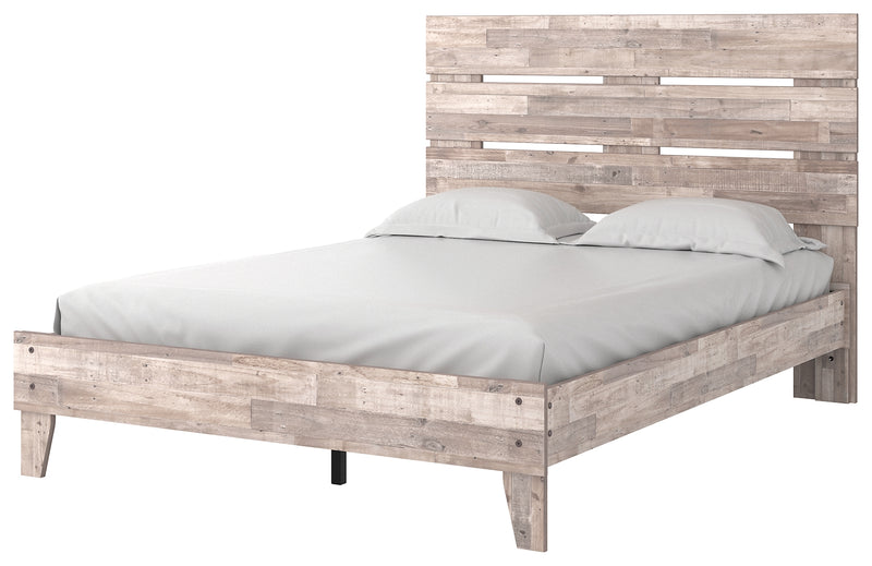 Neilsville Whitewash Queen Panel Platform Bed