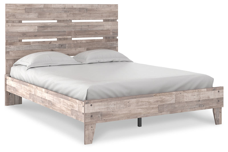 Neilsville Whitewash Queen Panel Platform Bed