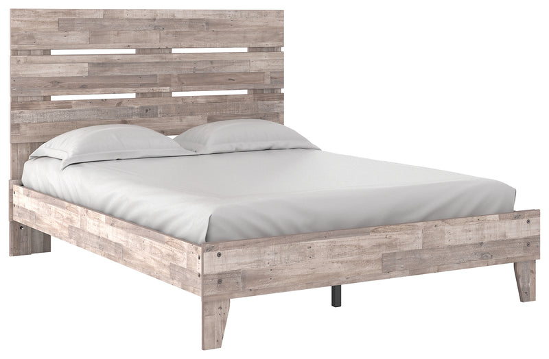 Neilsville Whitewash Queen Panel Platform Bed