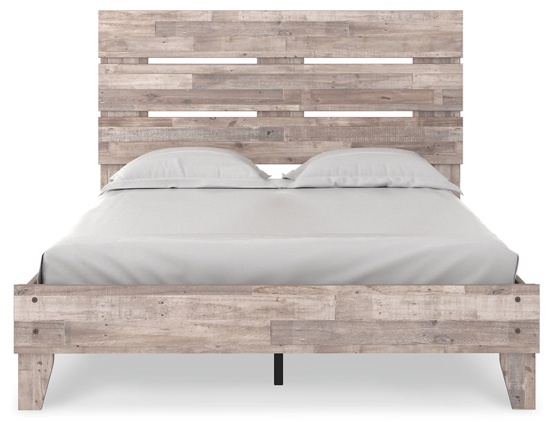 Neilsville Whitewash Queen Panel Platform Bed