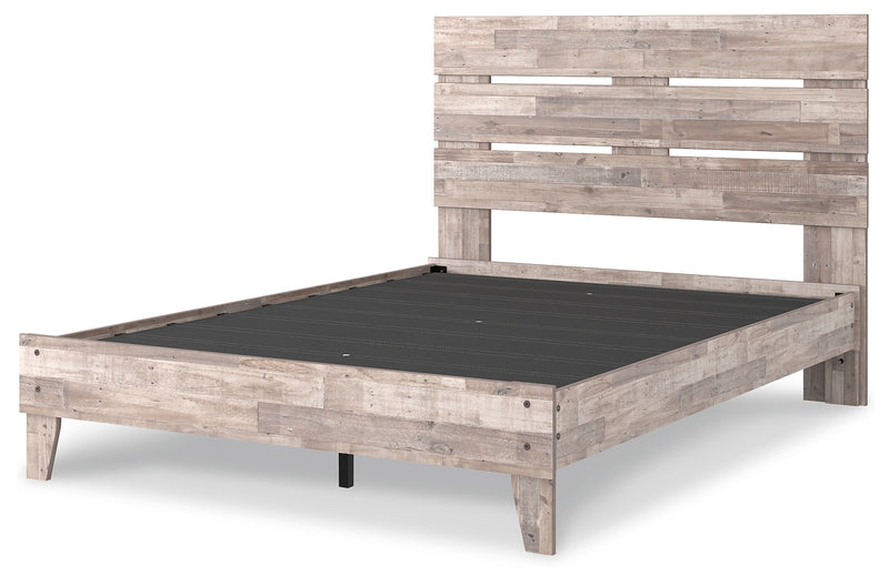 Neilsville Whitewash Queen Panel Platform Bed