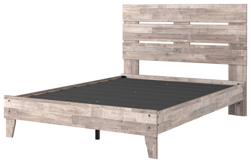 Neilsville Whitewash Queen Panel Platform Bed