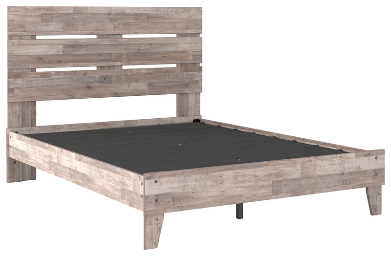 Neilsville Whitewash Queen Panel Platform Bed