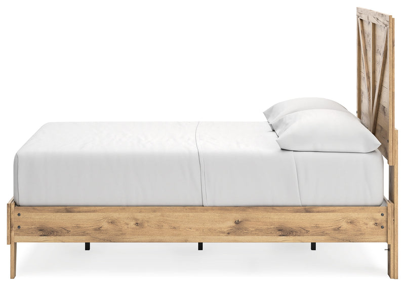 Larstin Brown Full Crossbuck Panel Platform Bed