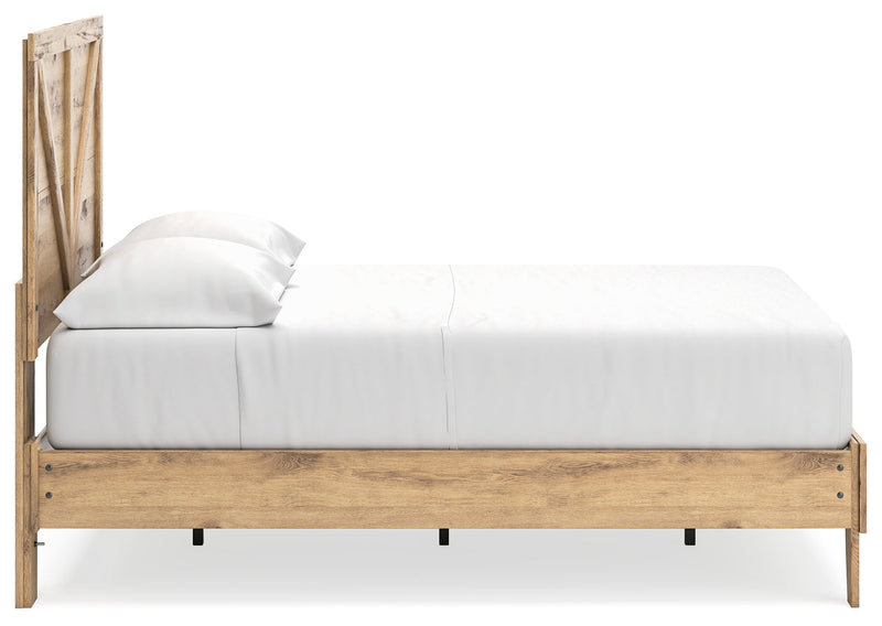 Larstin Brown Full Crossbuck Panel Platform Bed