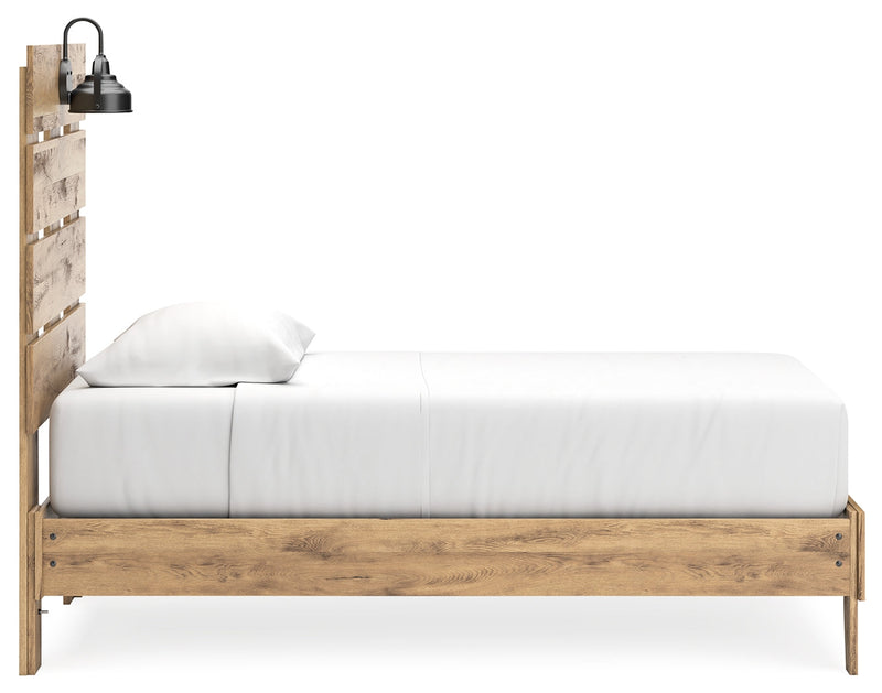 Larstin Brown Twin Panel Platform Bed