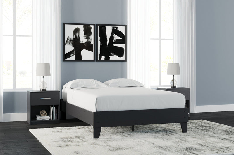 Finch Black Full Platform Bed