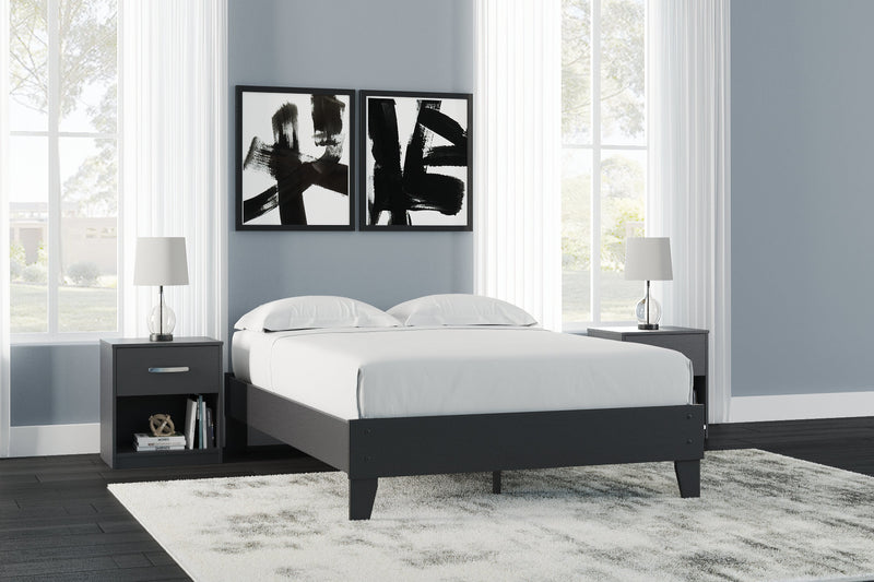 Finch Black Full Platform Bed