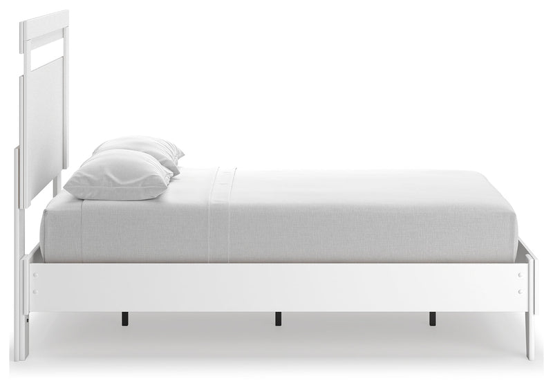 Flannia White Twin Panel Bed