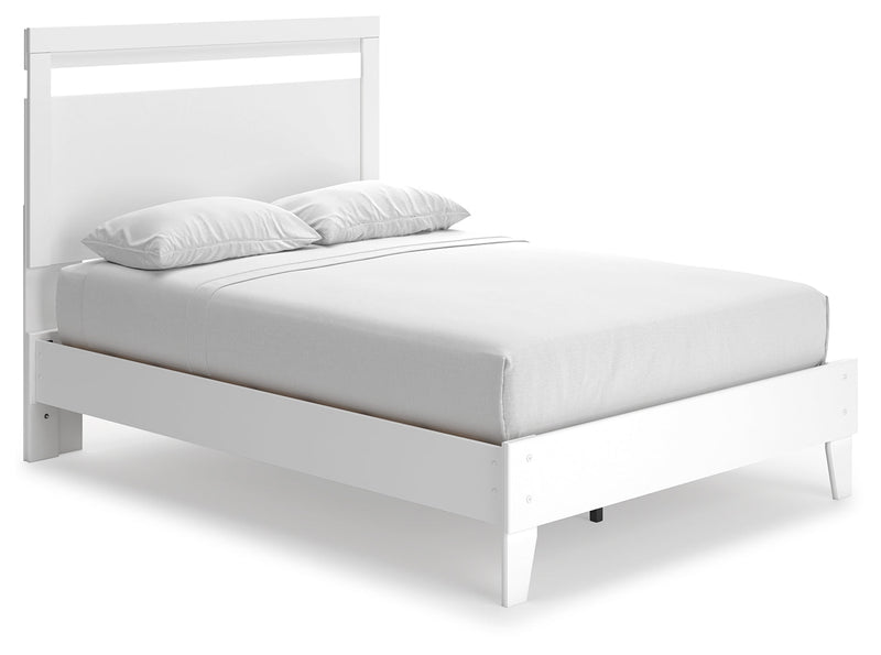 Flannia White Full Panel Platform Bed