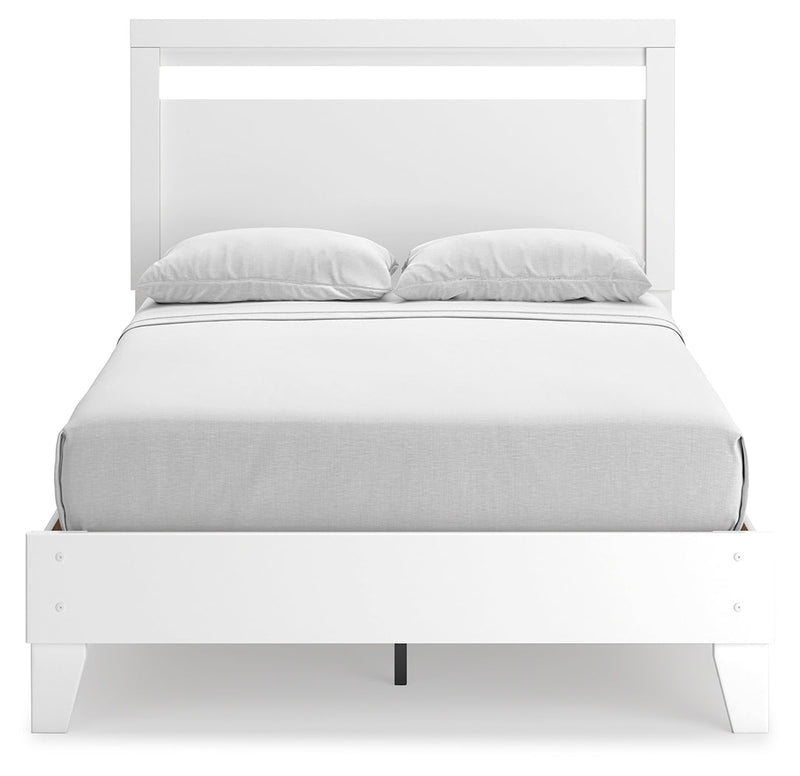 Flannia White Full Panel Platform Bed