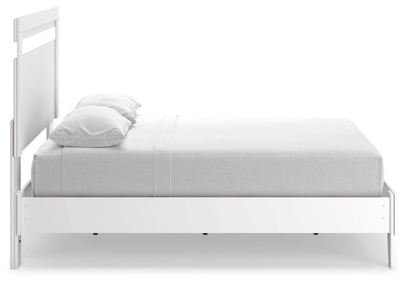 Flannia White Full Panel Platform Bed