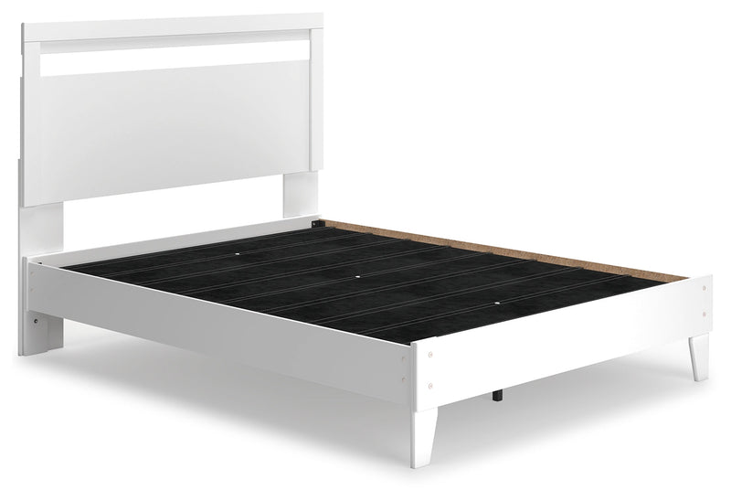 Flannia Gray Queen Panel Platform Bed