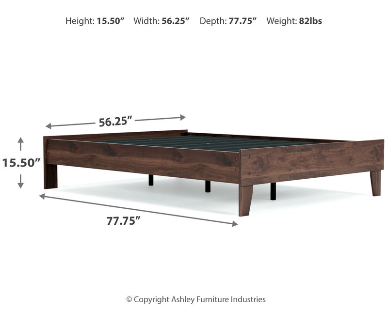 Calverson Mocha Full Platform Bed