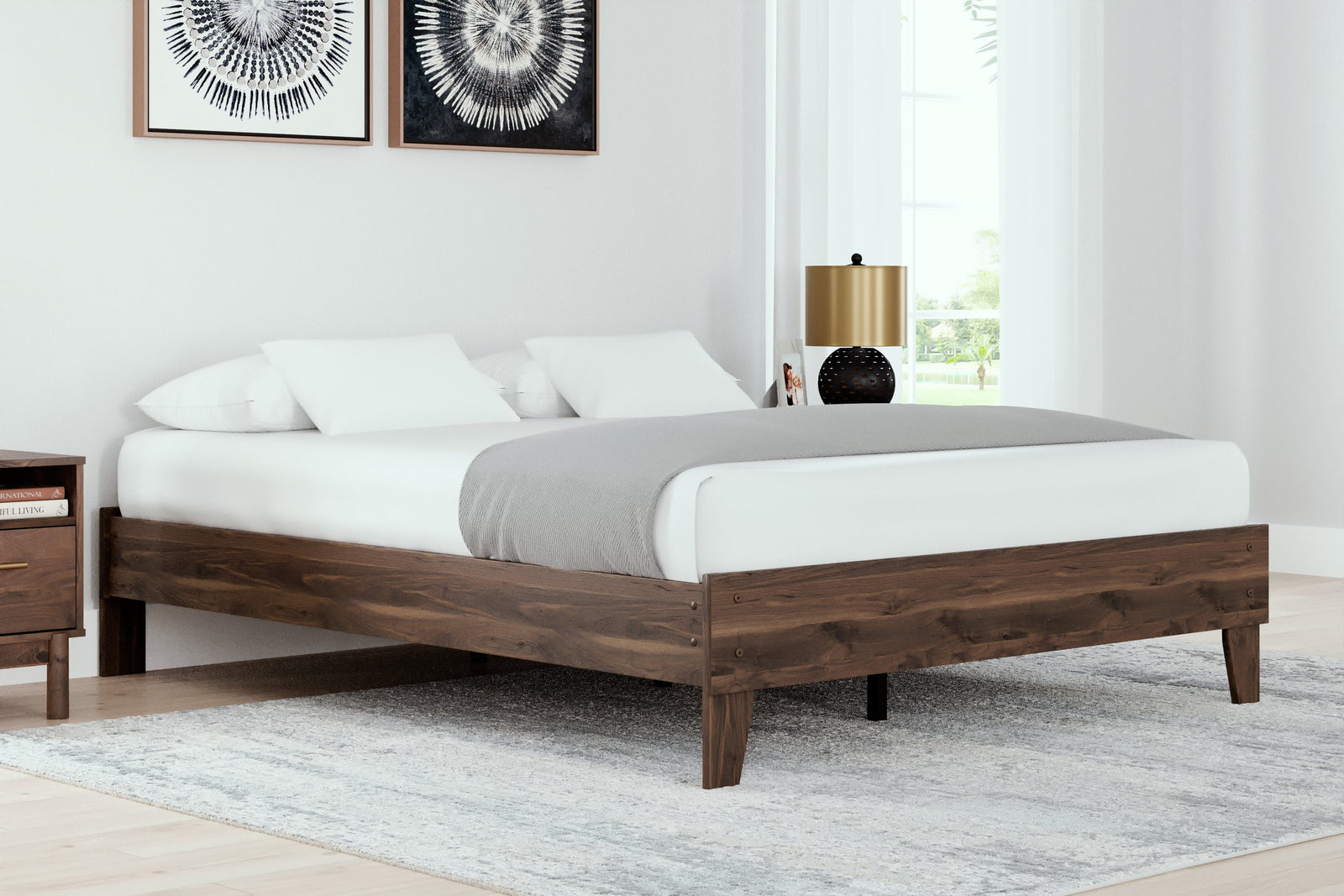 Calverson Mocha Queen Platform Bed