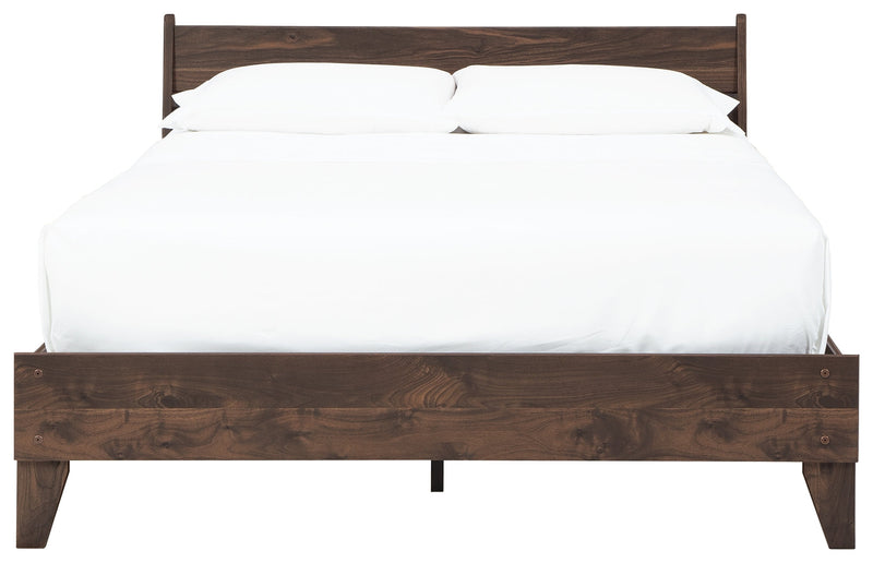 Calverson Mocha Queen Panel Platform Bed