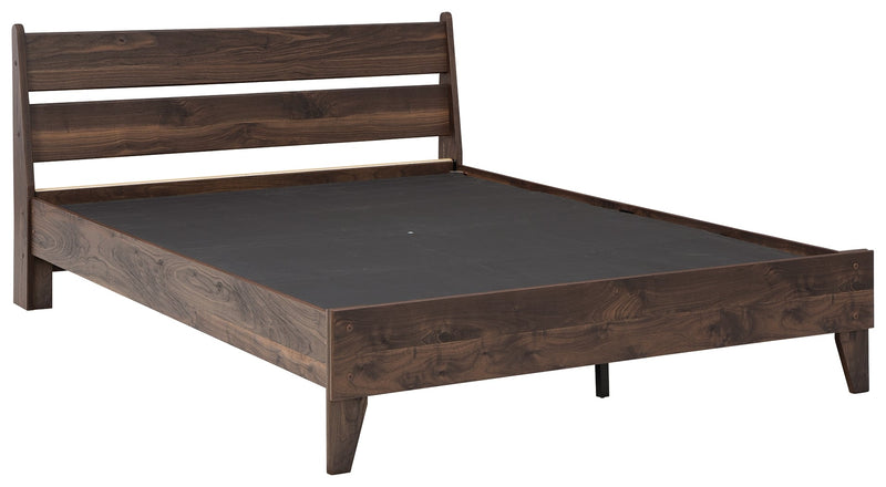 Calverson Mocha Queen Panel Platform Bed