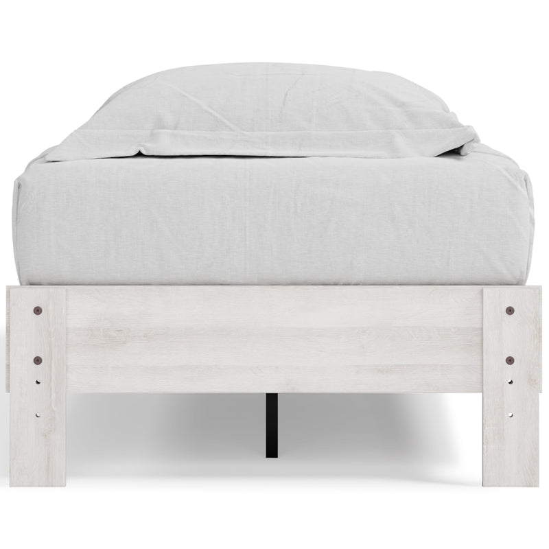 Shawburn Whitewash Twin Platform Bed