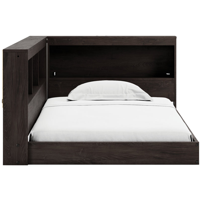 Piperton Brown Twin Bookcase Storage Bed